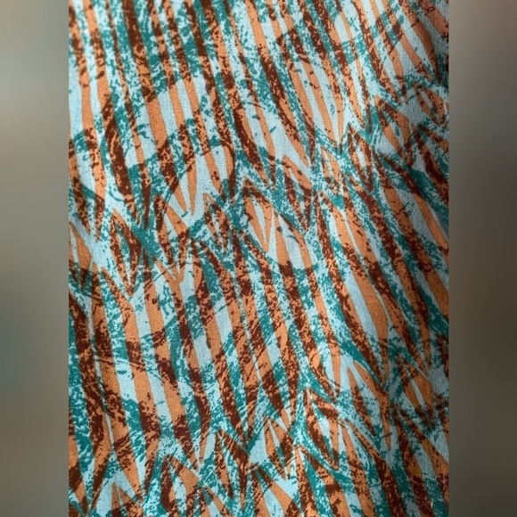 Teal and Brown Women's Skirt Plus - Picture 2 of 9